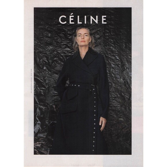 CÉLINE magazine print ad Celine fashion old woman trench coat for framing design - Picture 1 of 1